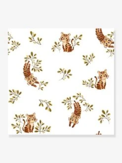 Papier Peint Tigre Savane Felidae LILIPINSO Marron - Lilipinso