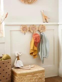 Patère Lions En Raphia Bois/raphia - Vertbaudet -Boutique Bébé patere lions en raphia 2