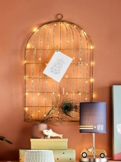 Pêle-mêle Lumineux Cage à Oiseaux Doré - Vertbaudet -Boutique Bébé pele mele lumineux cage a oiseaux 2