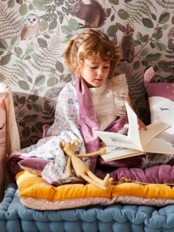 Plaid En Velours VICTORIA Prune - Vertbaudet -Boutique Bébé plaid en velours victoria 2