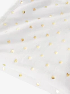 Plaid Enfant Motifs Dorés écru / Coeurs Dorés - Vertbaudet -Boutique Bébé plaid enfant motifs dores 2