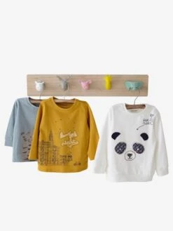 Porte-manteau Avec Patères Z'animo Bois/multicolore - Vertbaudet -Boutique Bébé porte manteau avec pateres zanimo 3