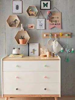 Porte-manteau Avec Patères Z'animo Bois/multicolore - Vertbaudet -Boutique Bébé porte manteau avec pateres zanimo 4