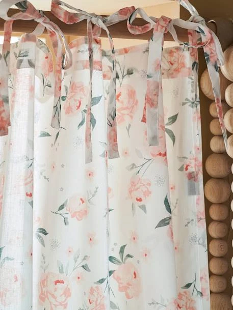 Rideau Voilage EAU DE ROSE écru / Rose - Vertbaudet 3 Rideau Voilage EAU DE ROSE écru / Rose - Vertbaudet – Image 3