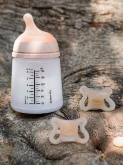 Set Biberon Zero.Zero + Sucette SUAVINEX Rose Nude - Suavinex -Boutique Bébé set biberon zero.zero sucette suavinex 5