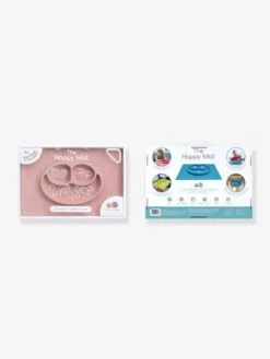 Set De Table Tout-en-un Avec Assiette EZPZ Happy Mat En Silicone Rose - EZPZ -Boutique Bébé set de table tout en un avec assiette ezpz happy mat en silicone 2