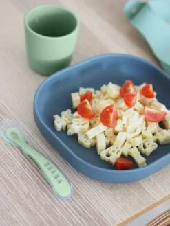 Set Vaisselle 4 Pièces Silicone BEABA Rose - Beaba -Boutique Bébé set vaisselle 4 pieces silicone beaba 2