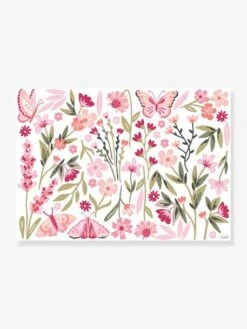 Stickers Jardin Fleuri Magenta LILIPINSO Rose - Lilipinso