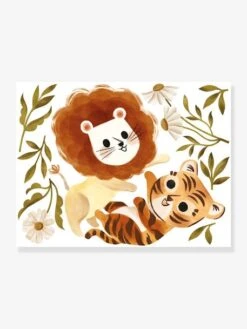 Stickers XL Lion/Tigre Felidae LILIPINSO Marron - Lilipinso