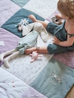 Tapis De Sol Patchwork DOUCE PROVENCE Parme / Multicolore - Vertbaudet -Boutique Bébé tapis de sol patchwork douce provence 2