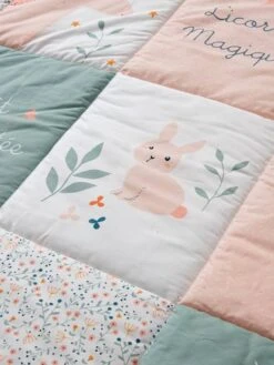 Tapis De Sol Patchwork FORET ENCHANTEE Rose / Multicolore - Vertbaudet -Boutique Bébé tapis de sol patchwork foret enchantee 2