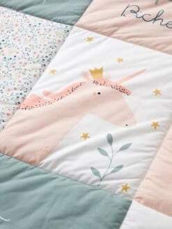 Tapis De Sol Patchwork FORET ENCHANTEE Rose / Multicolore - Vertbaudet -Boutique Bébé tapis de sol patchwork foret enchantee 4