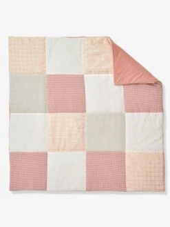 Tapis De Sol Patchwork GIRLY VICHY Rose / Multicolore - Vertbaudet -Boutique Bébé tapis de sol patchwork girly vichy 3