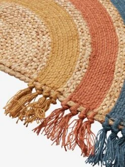 Tapis En Jute Arc-en-ciel WILD SAHARA Bleu / Multicolore - Vertbaudet -Boutique Bébé tapis en jute arc en ciel wild sahara 2