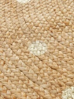 Tapis Jute à Pois Dorés Beige Clair Uni Avec Decor - Vertbaudet -Boutique Bébé tapis jute a pois dores 3