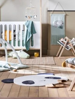 Tapis Panda HANOÏ écru / Noir - Vertbaudet -Boutique Bébé tapis panda hanoi 2