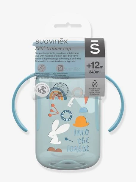 Tasse D'apprentissage 360° Booo 340 Ml SUAVINEX Foret Bleu - Suavinex 3 Tasse D'apprentissage 360° Booo 340 Ml SUAVINEX Foret Bleu - Suavinex – Image 3